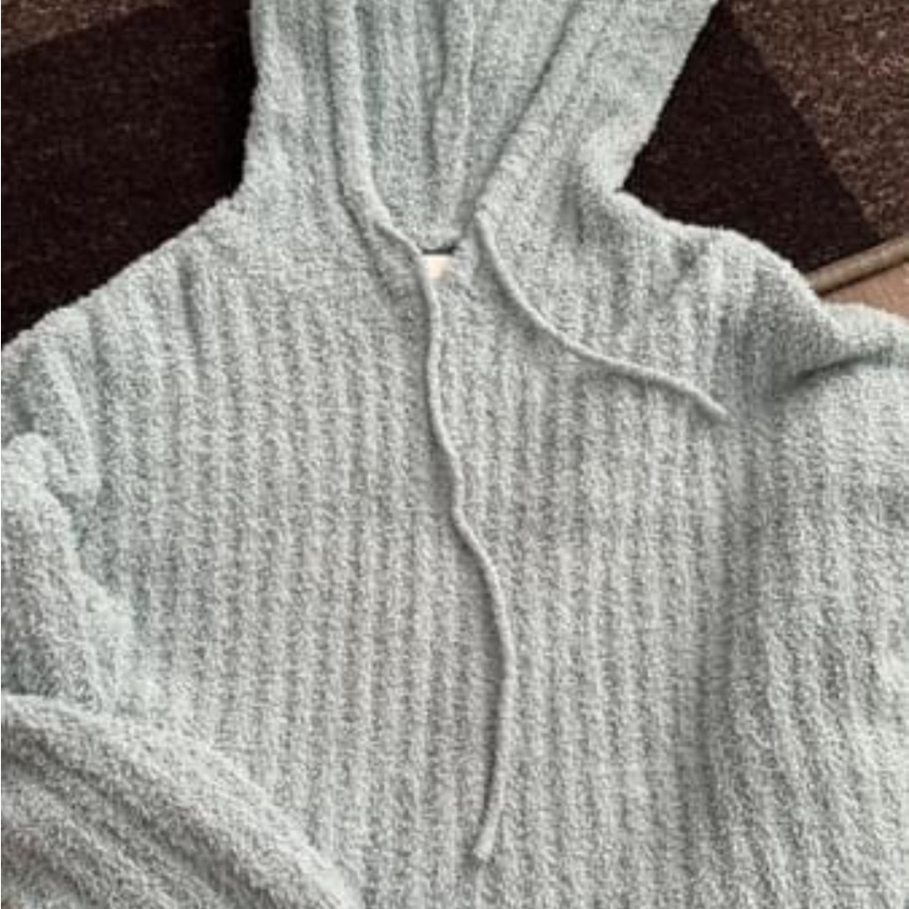 Teal color chenille sweater